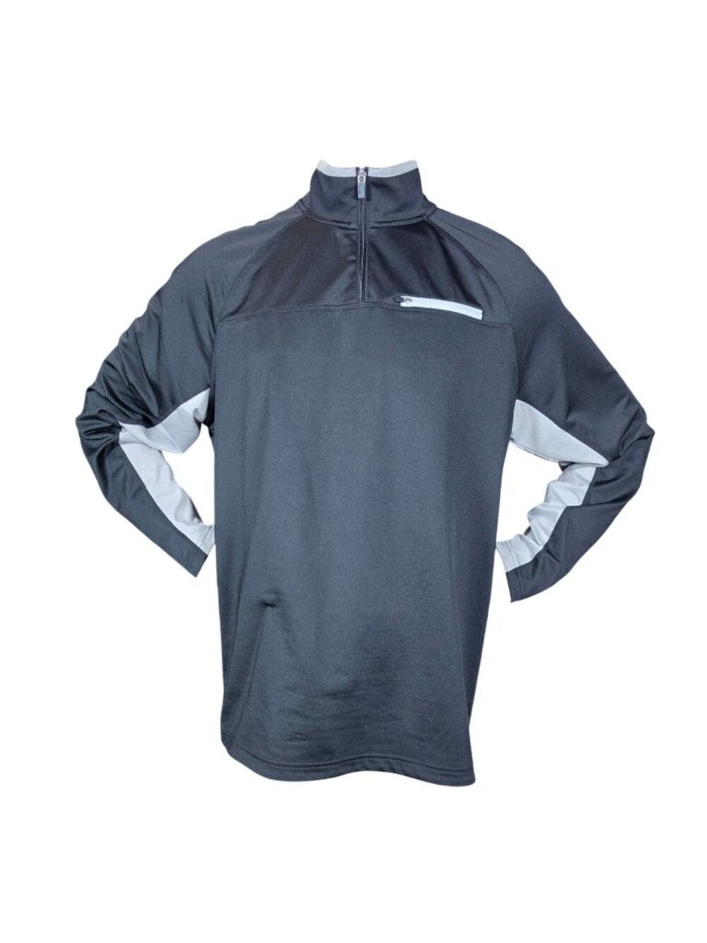 FILA Men XL 1/4 Zip Colorblock Pullover Jacket Black